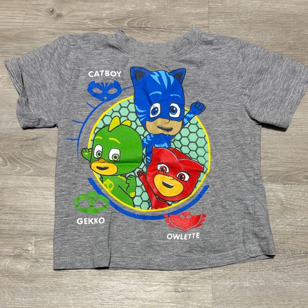Gray PJ Masks T-Shirt with Characters